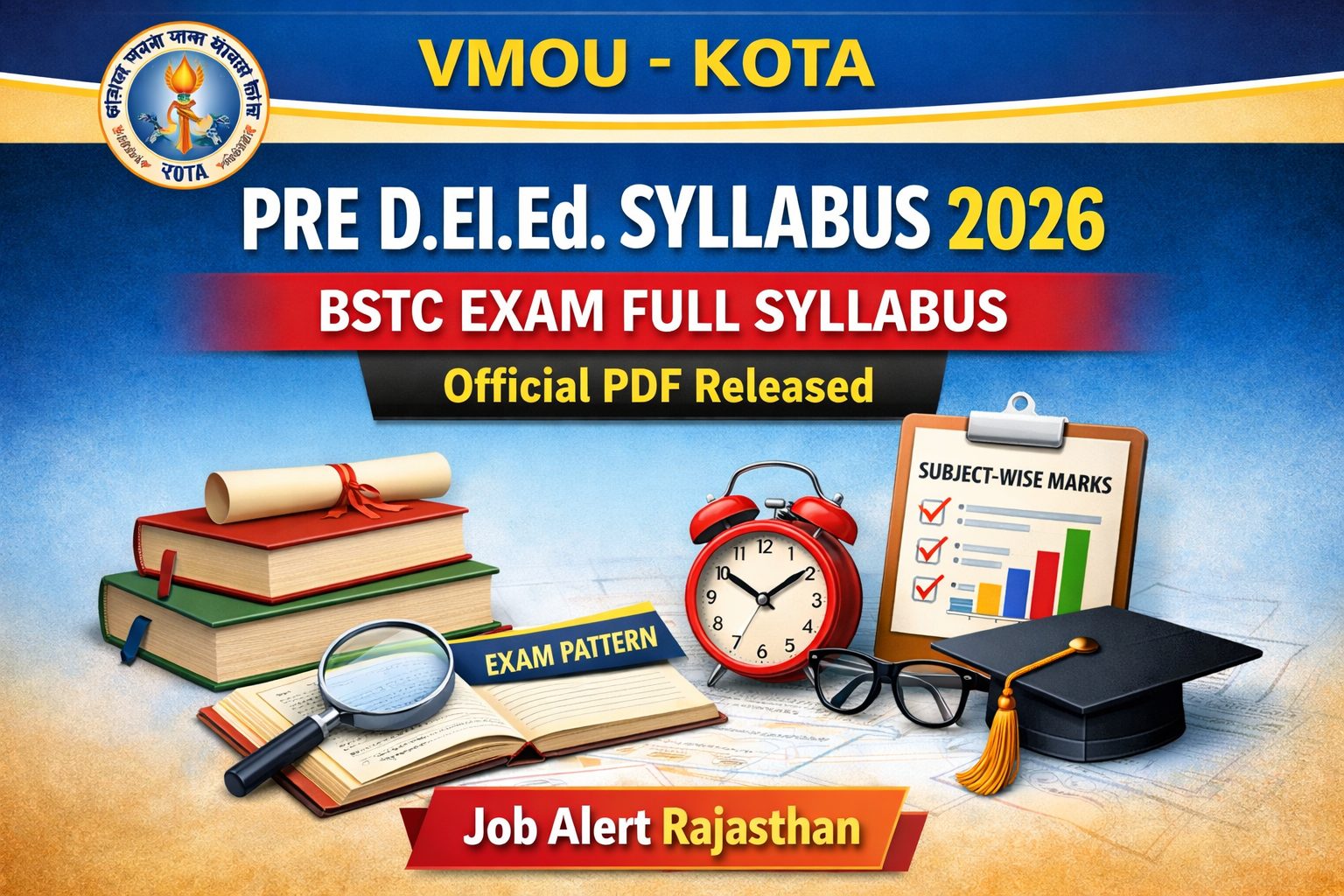 PRE D.El.Ed Syllabus 2026 official BSTC exam syllabus