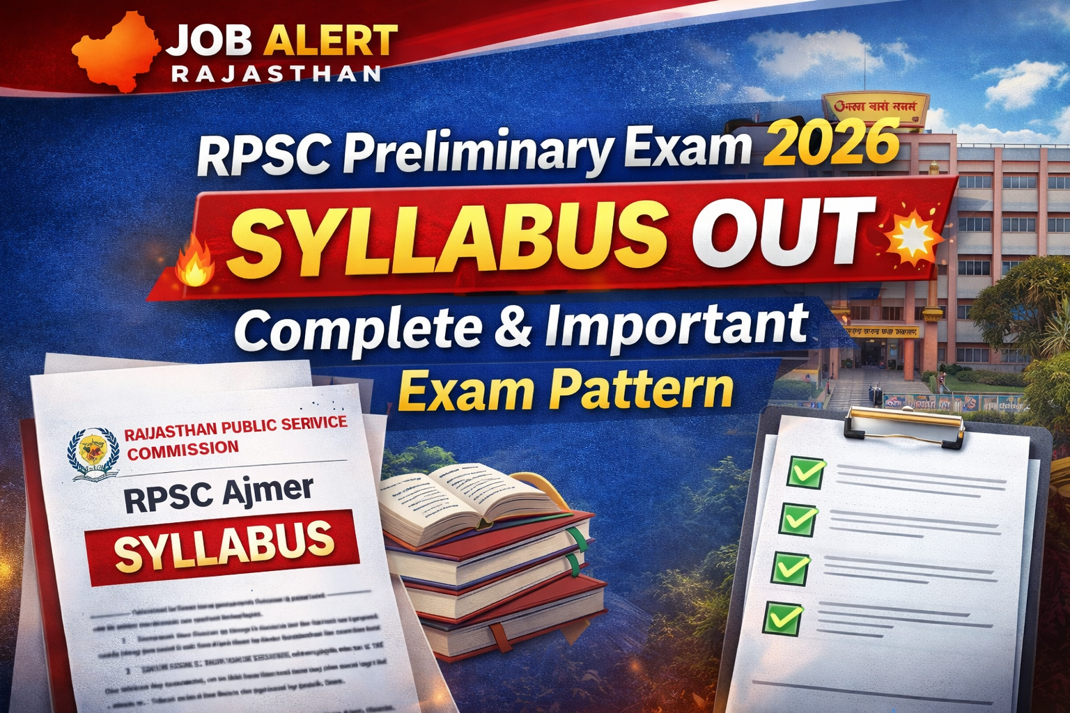 RPSC Preliminary Exam 2026 Syllabus and Exam Pattern