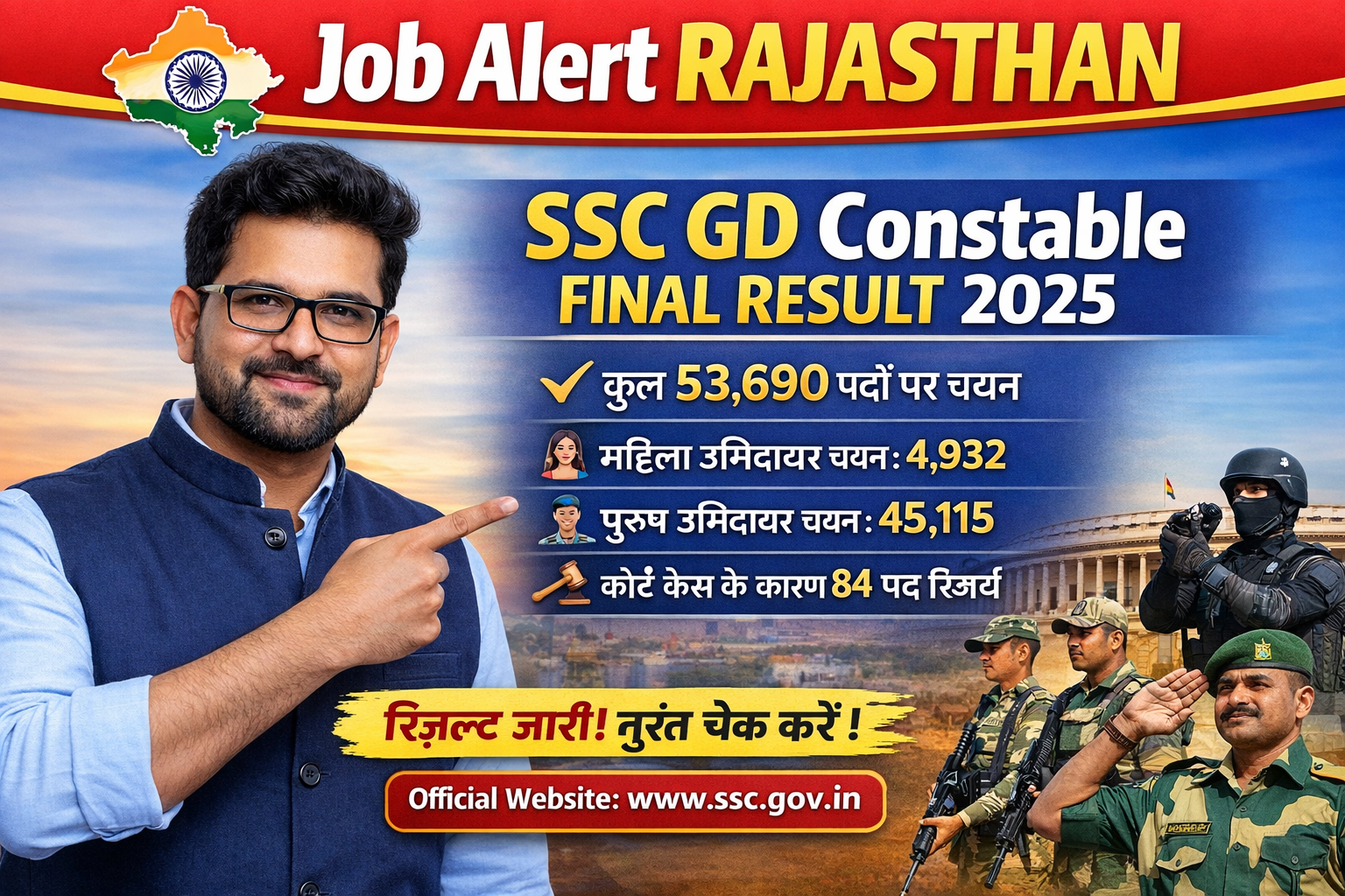 SSC GD Constable Final Result 2025